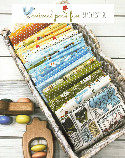 Animal Park Fun Charm Pack 5-inch Precut Fabric Squares by Stacy Iest Hsu for Moda Fabrics (42 pcs)