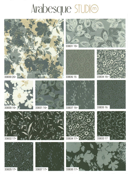 Arabesque Charm Pack 5-inch Precut Fabric Squares by Studio M for Moda Fabrics (42 pcs)