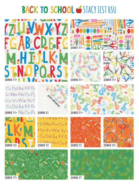Back To School Charm Pack 5-inch Precut Fabric Squares by Stacy Iest Hsu for Moda Fabrics (42 pcs)