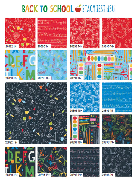 Back To School Charm Pack 5-inch Precut Fabric Squares by Stacy Iest Hsu for Moda Fabrics (42 pcs)