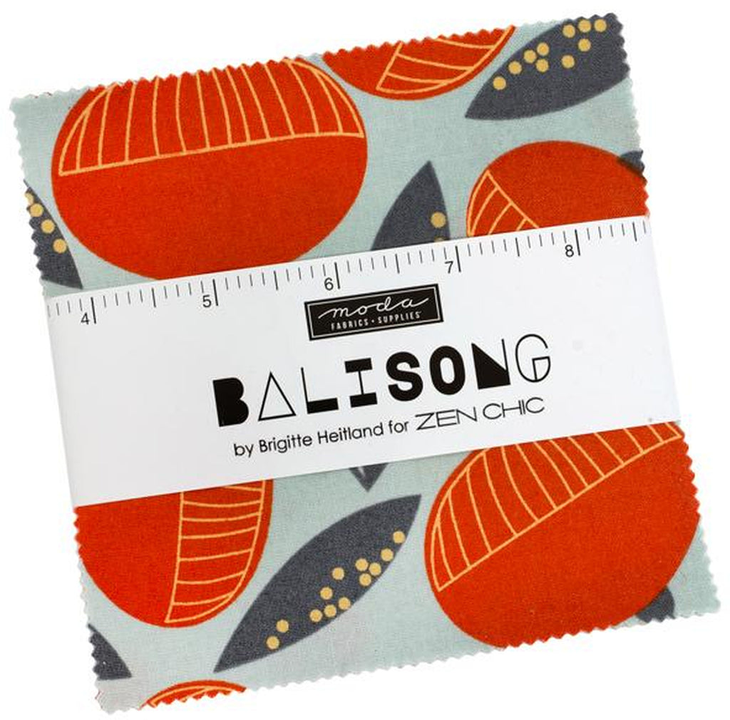 Balisong Charm Pack 5-inch Precut Fabric Squares by Zen Chic for Moda Fabrics (42 pcs)