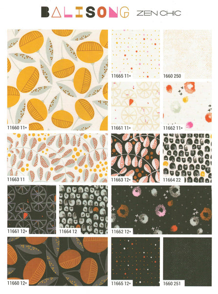 Balisong Charm Pack 5-inch Precut Fabric Squares by Zen Chic for Moda Fabrics (42 pcs)
