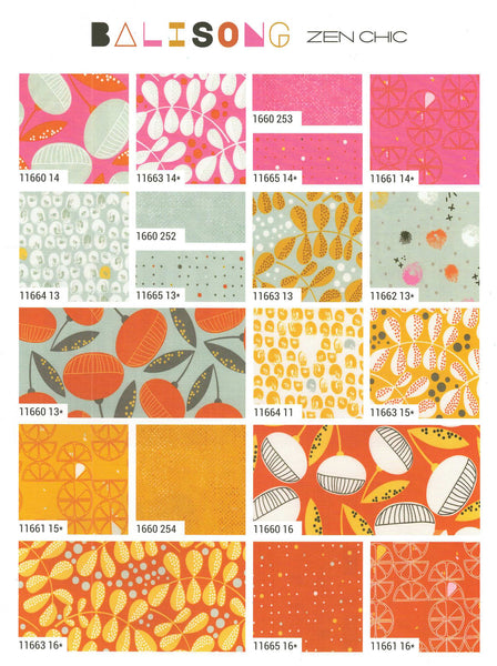 Balisong Charm Pack 5-inch Precut Fabric Squares by Zen Chic for Moda Fabrics (42 pcs)