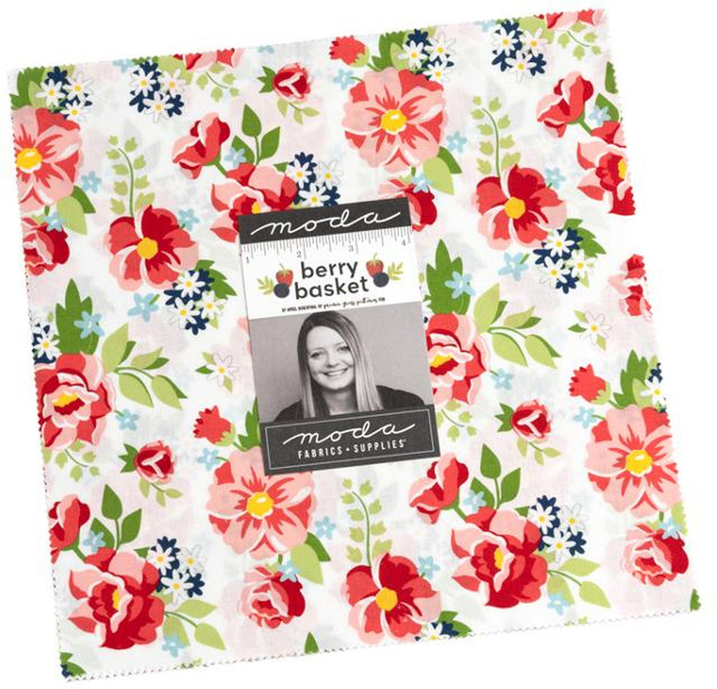 Berry Basket Layer Cake 10-inch Precut Fabric Squares by April Rosenthal for Moda Fabrics (42 pcs)
