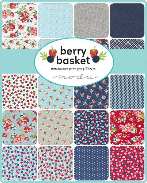 Berry Basket Layer Cake 10-inch Precut Fabric Squares by April Rosenthal for Moda Fabrics (42 pcs)