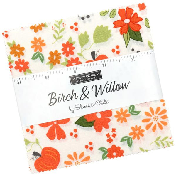 BIRCH & WILLOW Charm Pack by Sherri & Chelsi 100% Cotton 5-inch Precut Fabric Squares (42 pcs)