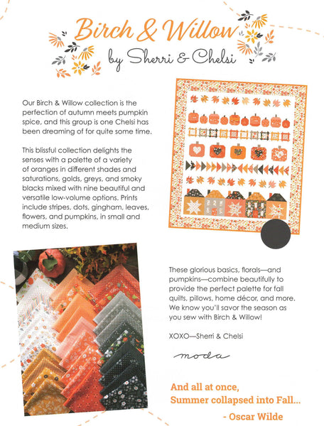 BIRCH & WILLOW Charm Pack by Sherri & Chelsi 100% Cotton 5-inch Precut Fabric Squares (42 pcs)