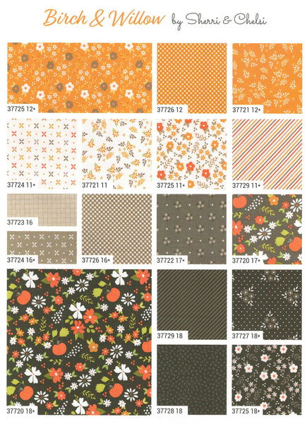 BIRCH & WILLOW Charm Pack by Sherri & Chelsi 100% Cotton 5-inch Precut Fabric Squares (42 pcs)