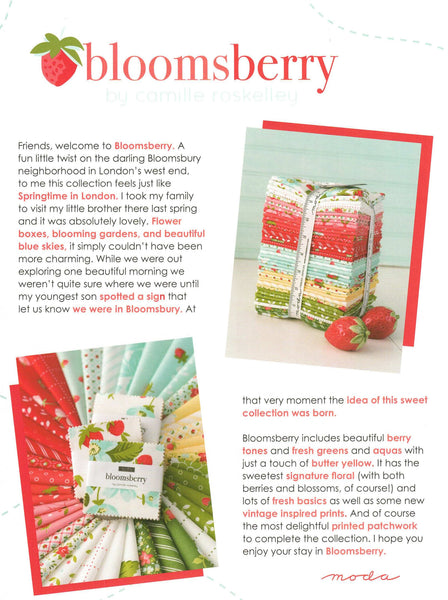 Bloomsberry Layer Cake by Camille Roskelley 100% Cotton 10-inch Precut Craft Fabric Squares (42 pcs)