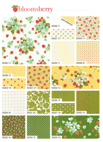 Bloomsberry Layer Cake by Camille Roskelley 100% Cotton 10-inch Precut Craft Fabric Squares (42 pcs)