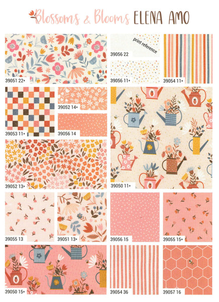 Blossoms & Blooms Charm Pack 5-inch Precut Fabric Squares by Elena Amo for Moda Fabrics (42 pcs)