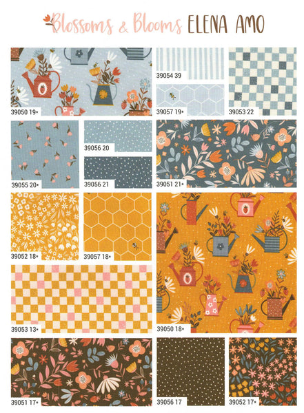 Blossoms & Blooms Charm Pack 5-inch Precut Fabric Squares by Elena Amo for Moda Fabrics (42 pcs)