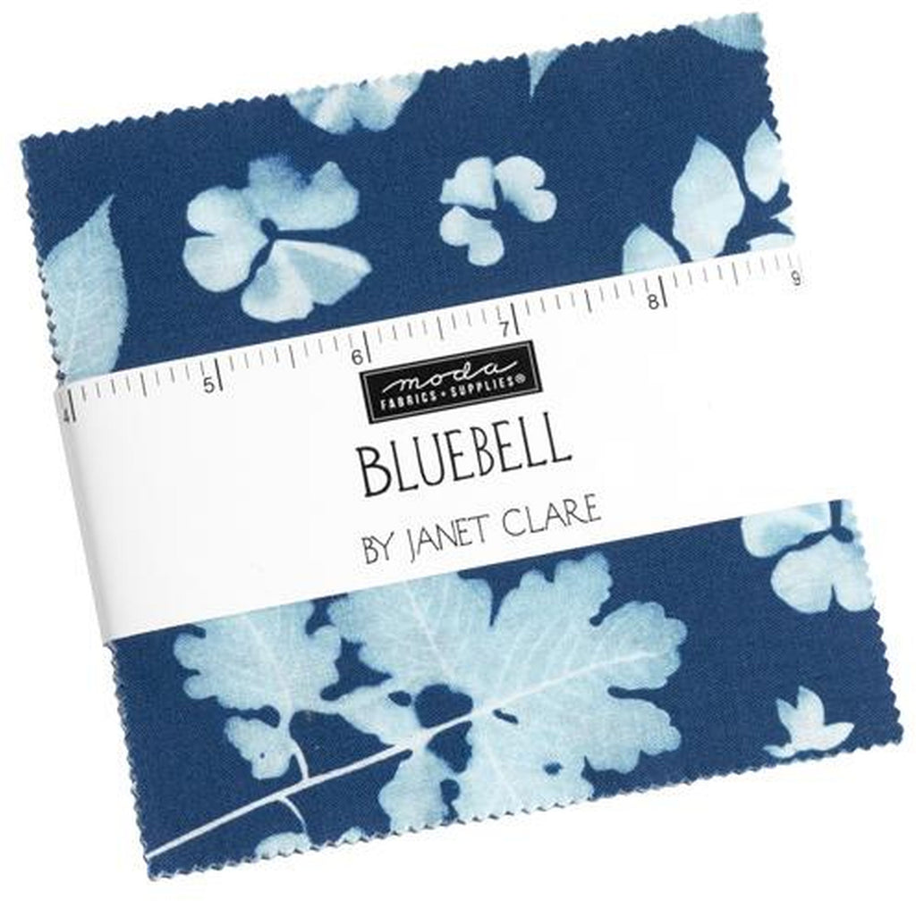 Bluebell Charm Pack 5-inch Precut Fabric Squares by Janet Clare for Moda Fabrics (42 pcs)