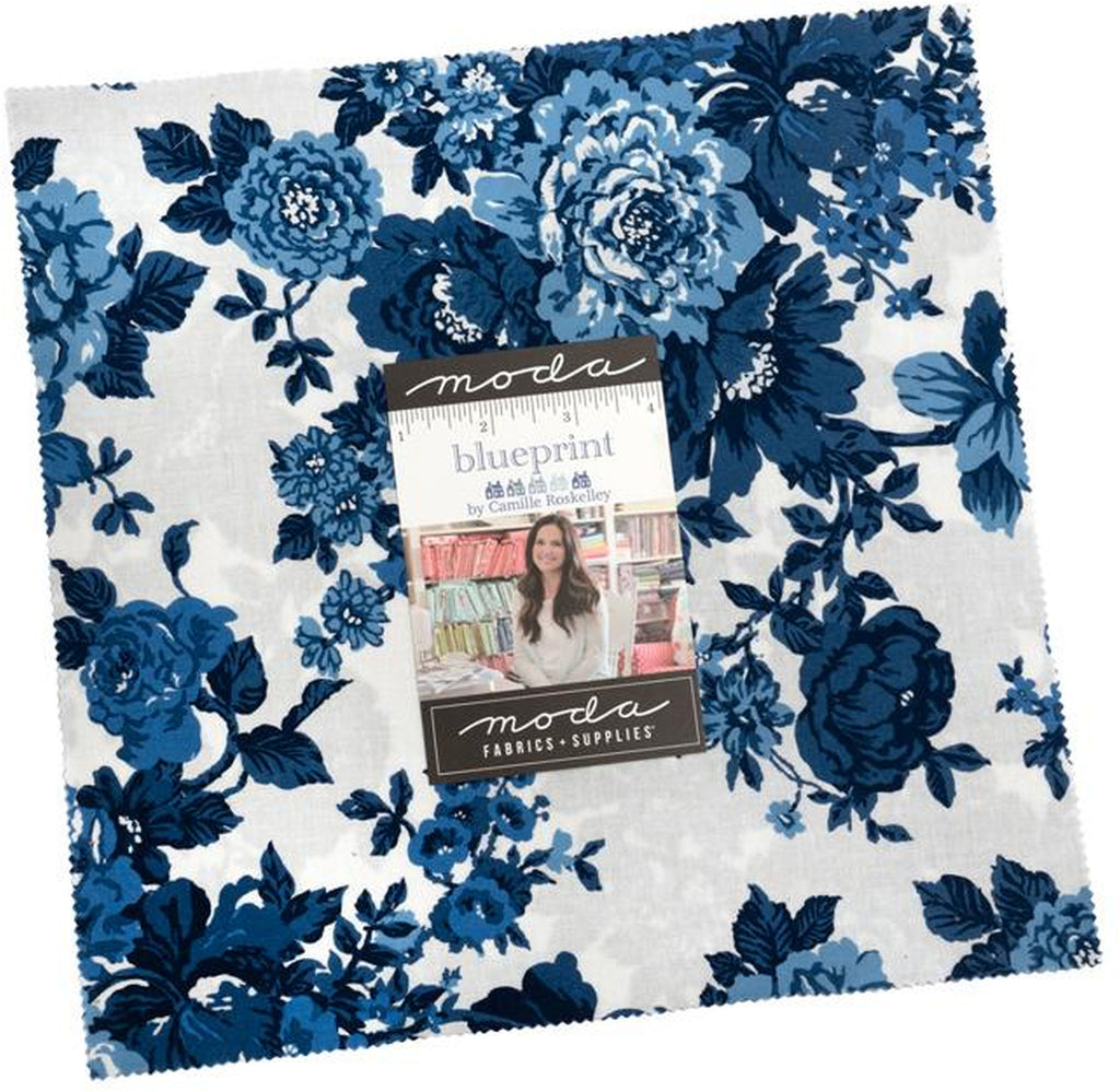 Blueprint Layer Cake 10-inch Precut Fabric Squares by Camille Roskelley for Moda Fabrics (42 pcs)
