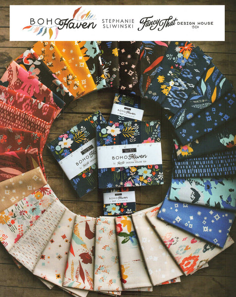Boho Haven Charm Pack 5-inch Precut Fabric Squares by Fancy That Design House for Moda Fabrics (42 pcs)