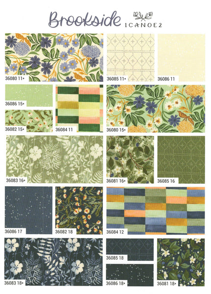 Brookside Charm Pack 5-inch Precut Fabric Squares by 1 Canoe 2 for Moda Fabrics (42 pcs)