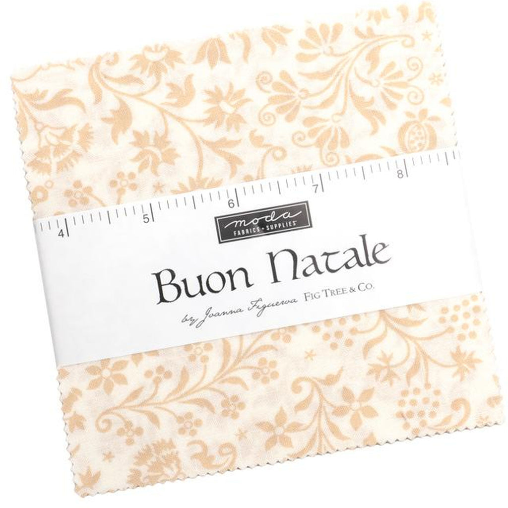 Buon Natale Charm Pack 5-inch Precut Fabric Squares by Joanna Figueroa for Moda Fabrics (42 pcs)
