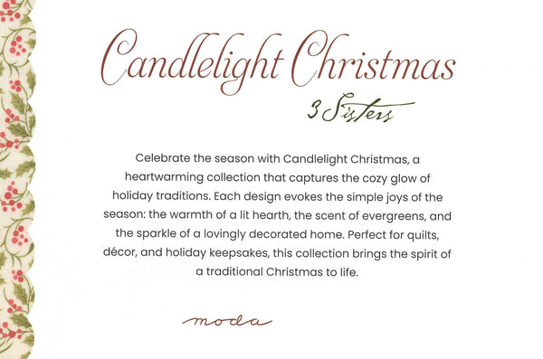 Candlelight Christmas Charm Pack 5-inch Precut Fabric Squares by 3 Sisters for Moda Fabrics (42 pcs)