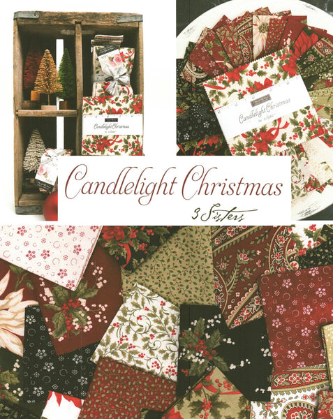 Candlelight Christmas Charm Pack 5-inch Precut Fabric Squares by 3 Sisters for Moda Fabrics (42 pcs)