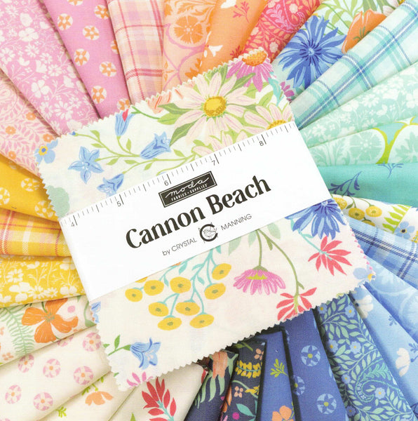 Cannon Beach Charm Pack 5-inch Precut Fabric Squares by Crystal Manning for Moda Fabrics (42 pcs)