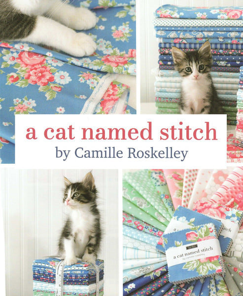A Cat Named Stitch Charm Pack 5-inch Precut Fabric Squares by Camille Roskelley for Moda Fabrics (42 pcs)