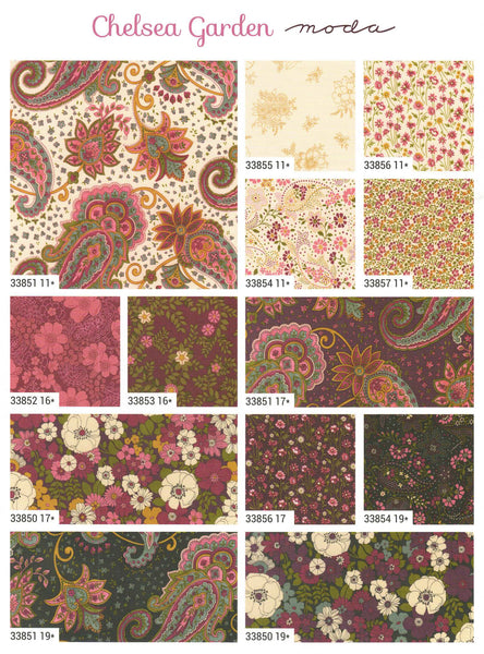 Chelsea Garden Charm Pack 5-inch Precut Fabric Squares by Moda Fabrics (42 pcs)