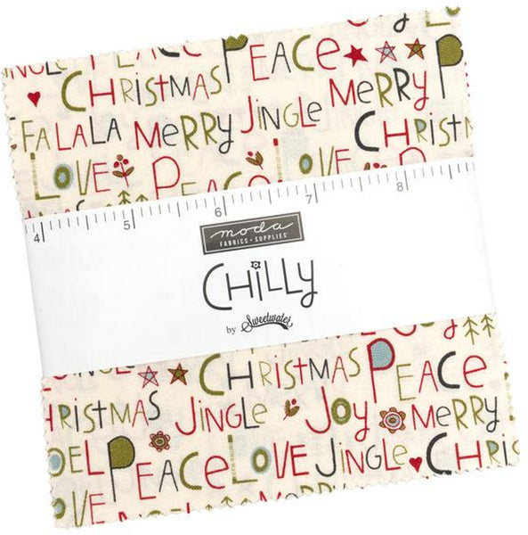 Chilly Charm Pack 5-inch Precut Fabric Squares by Sweetwater for Moda Fabrics (42 pcs)