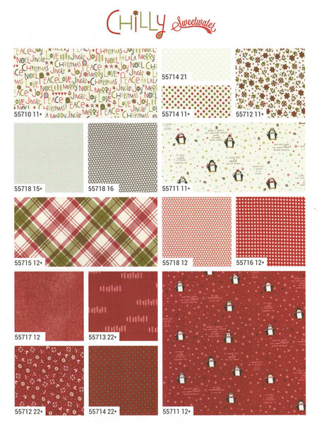 Chilly Charm Pack 5-inch Precut Fabric Squares by Sweetwater for Moda Fabrics (42 pcs)