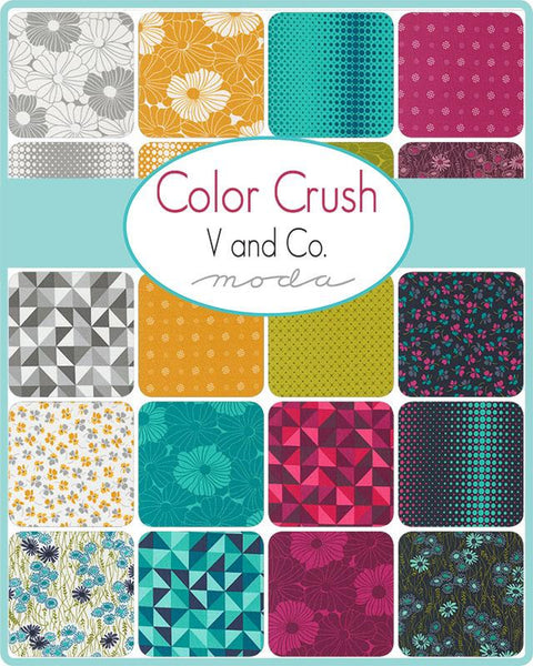 Color Crush Charm Pack 5-inch Precut Fabric Squares by Vanessa Christenson for Moda Fabrics (42 pcs)