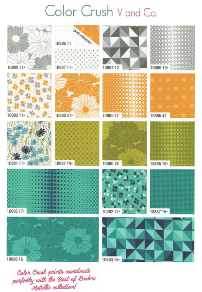 Color Crush Charm Pack 5-inch Precut Fabric Squares by Vanessa Christenson for Moda Fabrics (42 pcs)