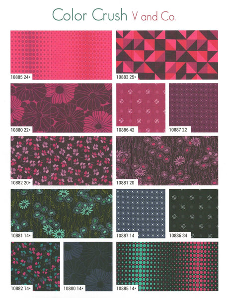 Color Crush Charm Pack 5-inch Precut Fabric Squares by Vanessa Christenson for Moda Fabrics (42 pcs)