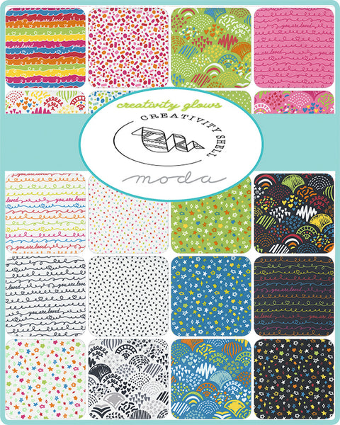 Creativity Glows Charm Pack 5-inch Precut Fabric Squares by Creativity Shell for Moda Fabrics (42 pcs)