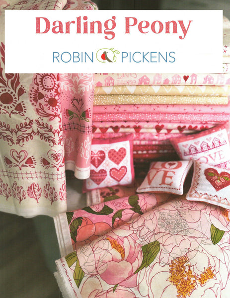 Darling Peony Charm Pack 5-inch Precut Fabric Squares by Robin Pickens for Moda Fabrics (42 pcs)