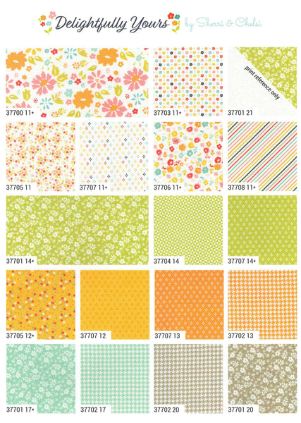 Delightfully Yours Charm Pack 5-inch Precut Fabric Squares by Sherri & Chelsi for Moda Fabrics (42 pcs)