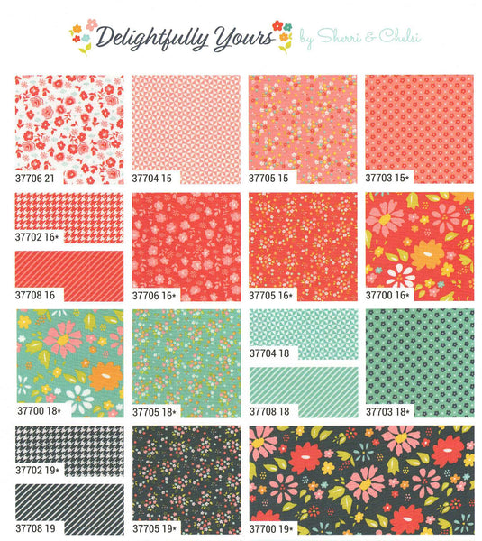 Delightfully Yours Charm Pack 5-inch Precut Fabric Squares by Sherri & Chelsi for Moda Fabrics (42 pcs)