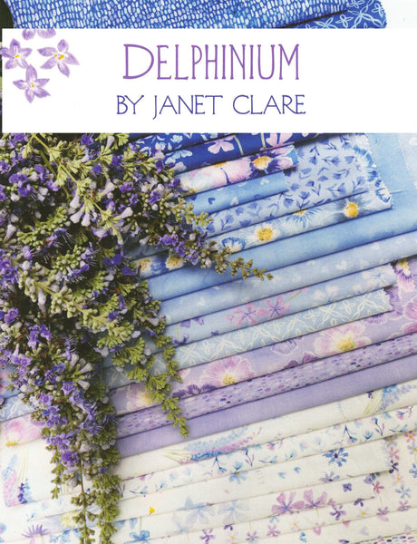 Delphinium Charm Pack 5-inch Precut Fabric Squares by Janet Clare for Moda Fabrics (42 pcs)