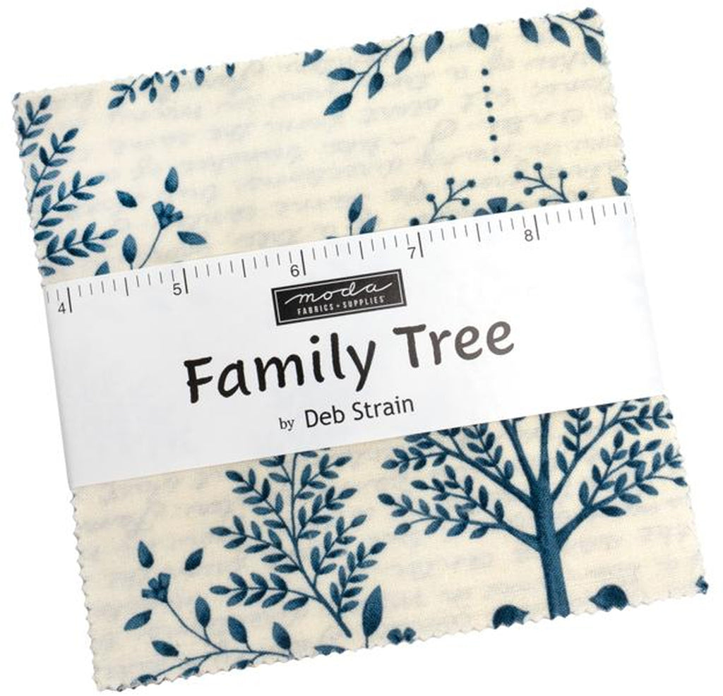 Family Tree Charm Pack 5-inch Precut Fabric Squares by Deb Strain for Moda Fabrics (42 pcs)