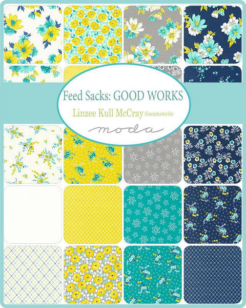 Feed Sacks Good Works Charm Pack 5-inch Precut Fabric Squares by Linzee Kull McCray for Moda Fabrics (42 pcs)