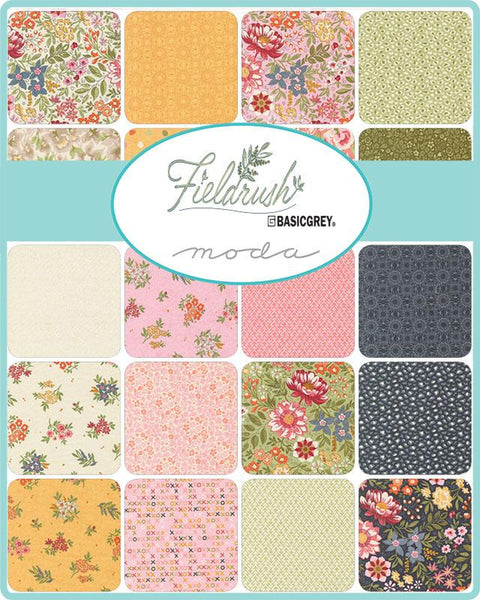 Fieldrush Charm Pack 5-inch Precut Fabric Squares by BasicGrey for Moda Fabrics (42 pcs)