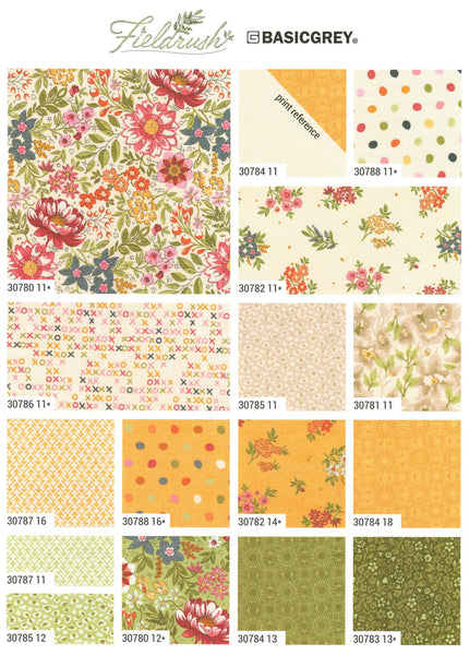Fieldrush Charm Pack 5-inch Precut Fabric Squares by BasicGrey for Moda Fabrics (42 pcs)