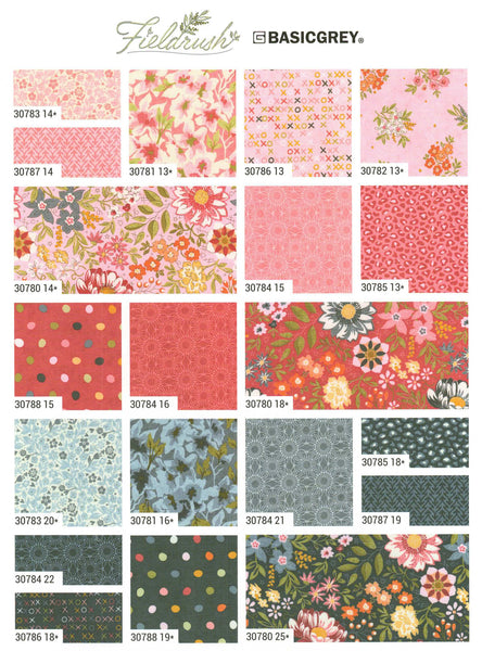 Fieldrush Charm Pack 5-inch Precut Fabric Squares by BasicGrey for Moda Fabrics (42 pcs)