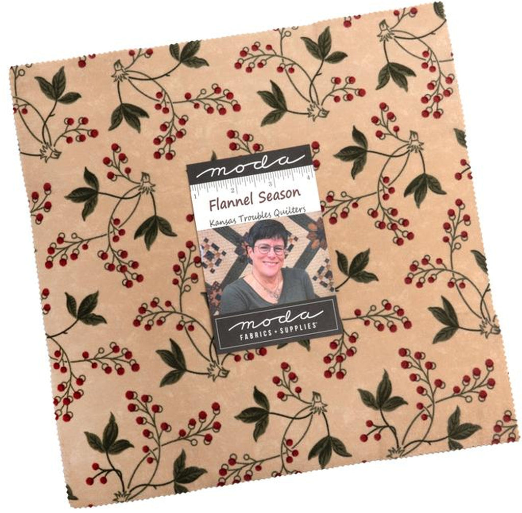 Flannel Season Layer Cake 10-inch Precut Fabric Squares by Kansas Troubles Quilters for Moda Fabrics (42 pcs)