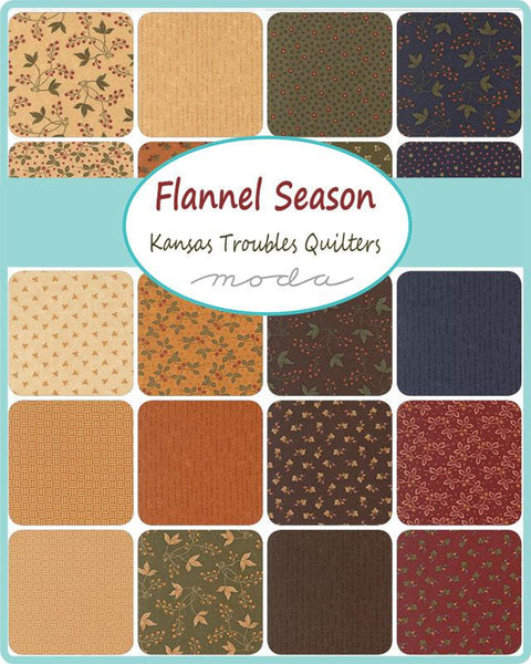 Flannel Season Layer Cake 10-inch Precut Fabric Squares by Kansas Troubles Quilters for Moda Fabrics (42 pcs)