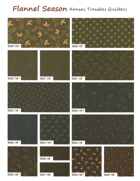 Flannel Season Layer Cake 10-inch Precut Fabric Squares by Kansas Troubles Quilters for Moda Fabrics (42 pcs)