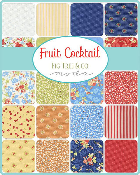 Fruit Cocktail Charm Pack 5-inch Precut Fabric Squares by Joanna Figueroa for Moda Fabrics (42 pcs)