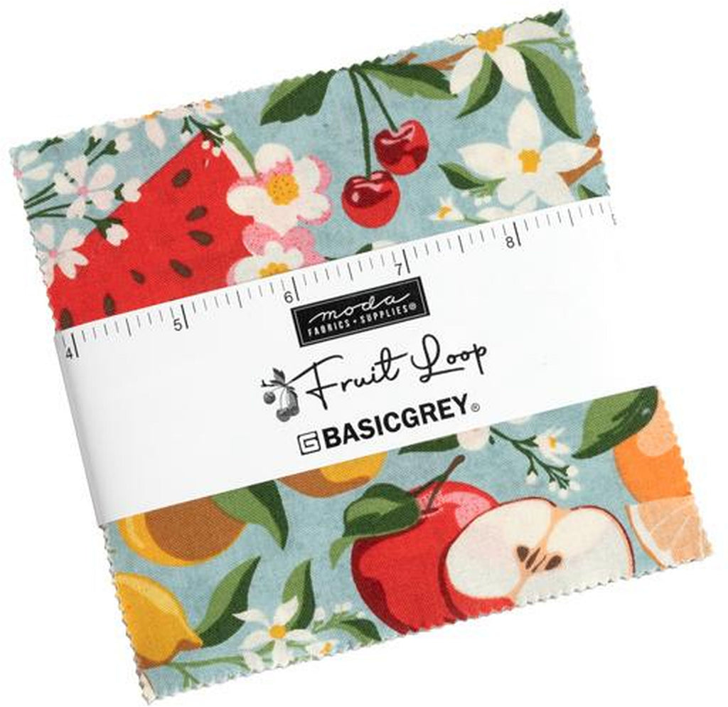Fruit Loop Charm Pack 5-inch Precut Fabric Squares by BasicGrey for Moda Fabrics (42 pcs)