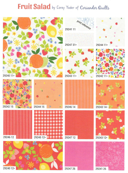 Fruit Salad Charm Pack 5-inch Precut Fabric Squares by Corey Yoder for Moda Fabrics (42 pcs)