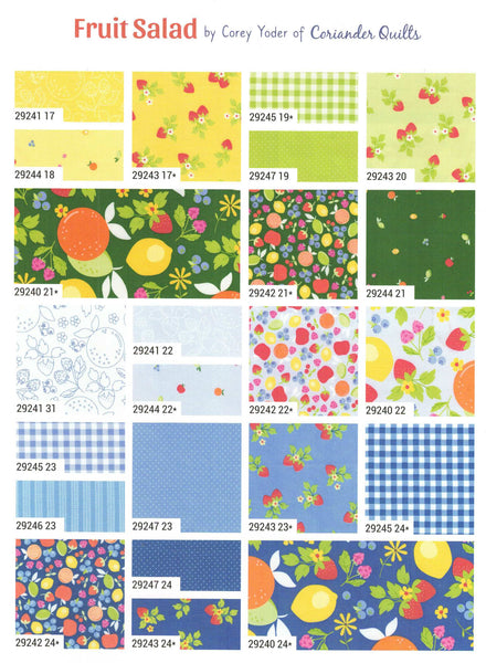 Fruit Salad Charm Pack 5-inch Precut Fabric Squares by Corey Yoder for Moda Fabrics (42 pcs)