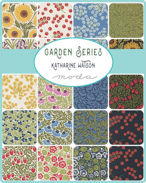 Garden Series Charm Pack 5-inch Precut Fabric Squares by Katharine Watson for Moda Fabrics (42 pcs)