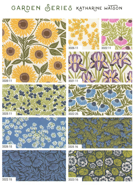 Garden Series Charm Pack 5-inch Precut Fabric Squares by Katharine Watson for Moda Fabrics (42 pcs)